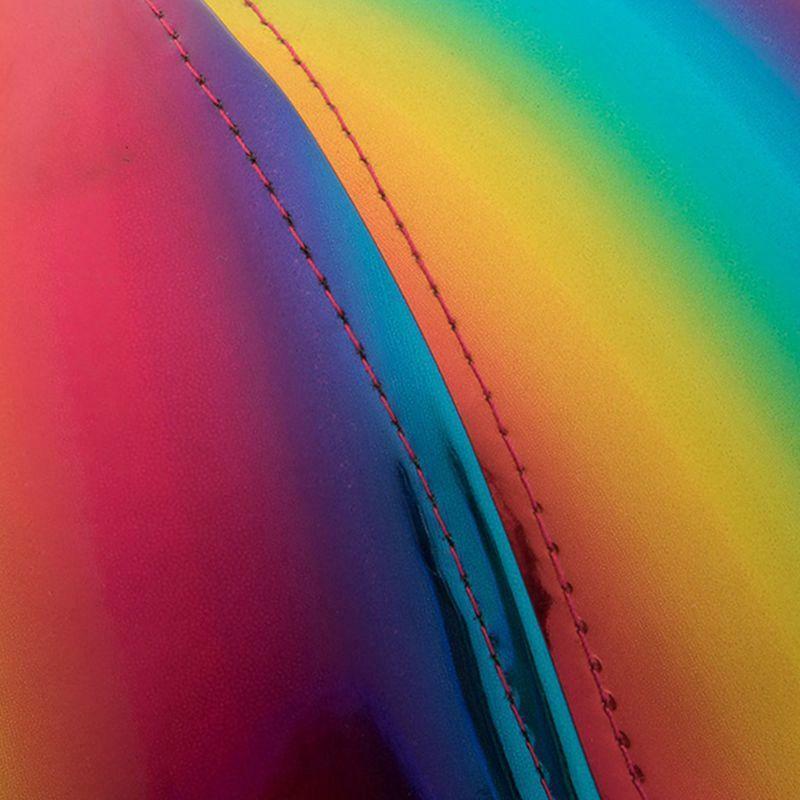 Women Men Futuristic Rainbow Iridescent Reflective Baseball Cap Colorful 80s Hip