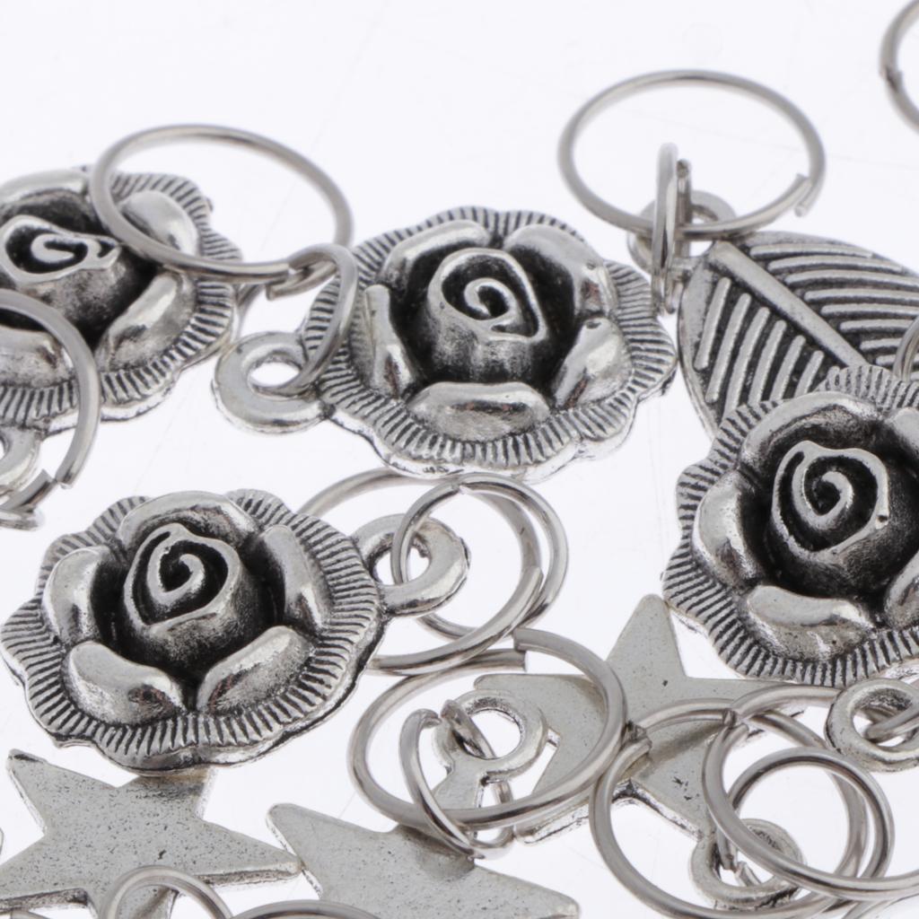 35Pcs Metal Hair Braid Pins Rings Hoops Hair Accessories Hair Decor Braiding