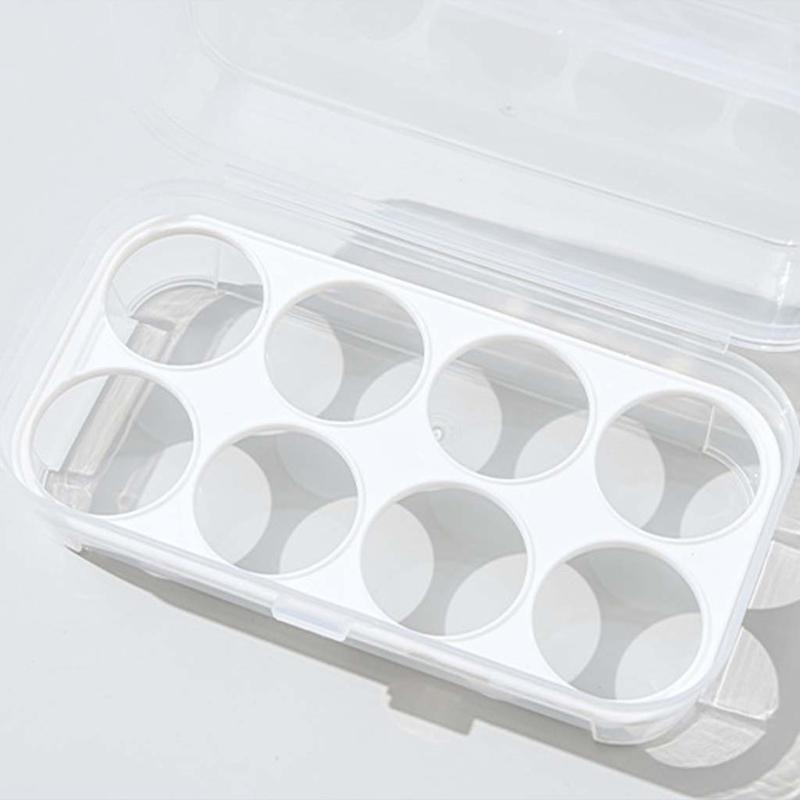 Transparent 8 Grids Travel Beauty Powder Puff Storage Box Makeup Egg Drying Case