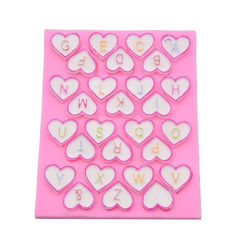 Silicone Chocolate Moulds Heart Letters Shaped Baking Accessories Fondant Moulds
