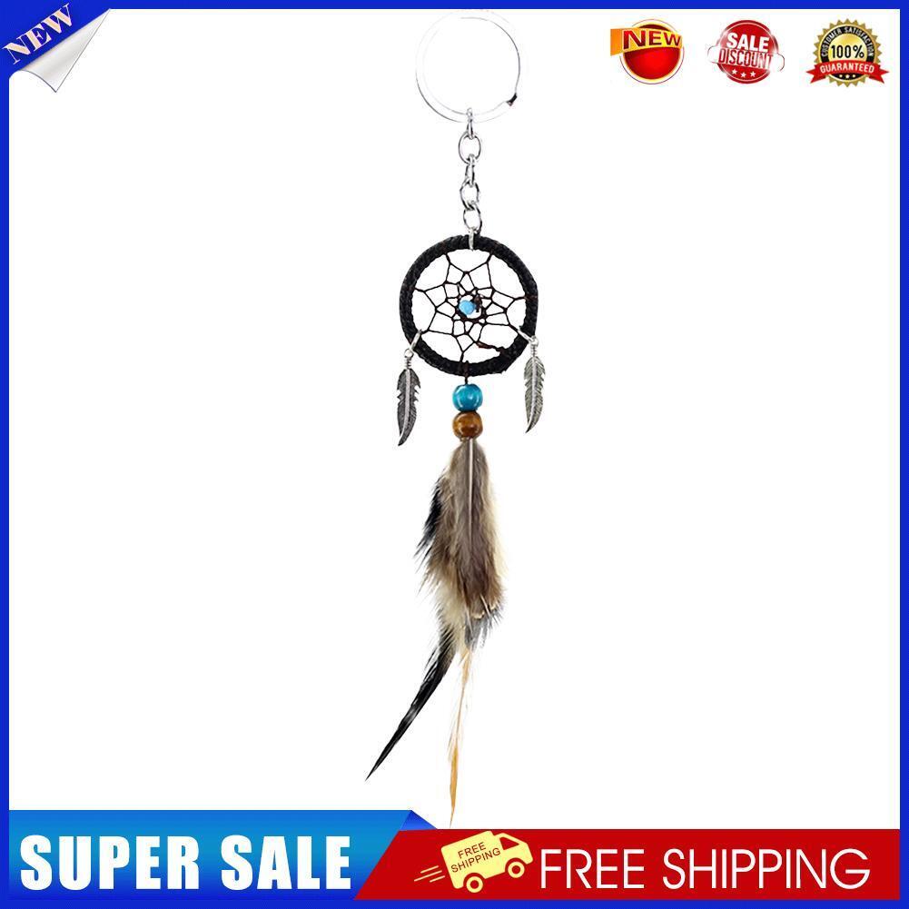 Mini Dreamcatcher Car Pendant Windbell Feather Decoration Keyring Adornment