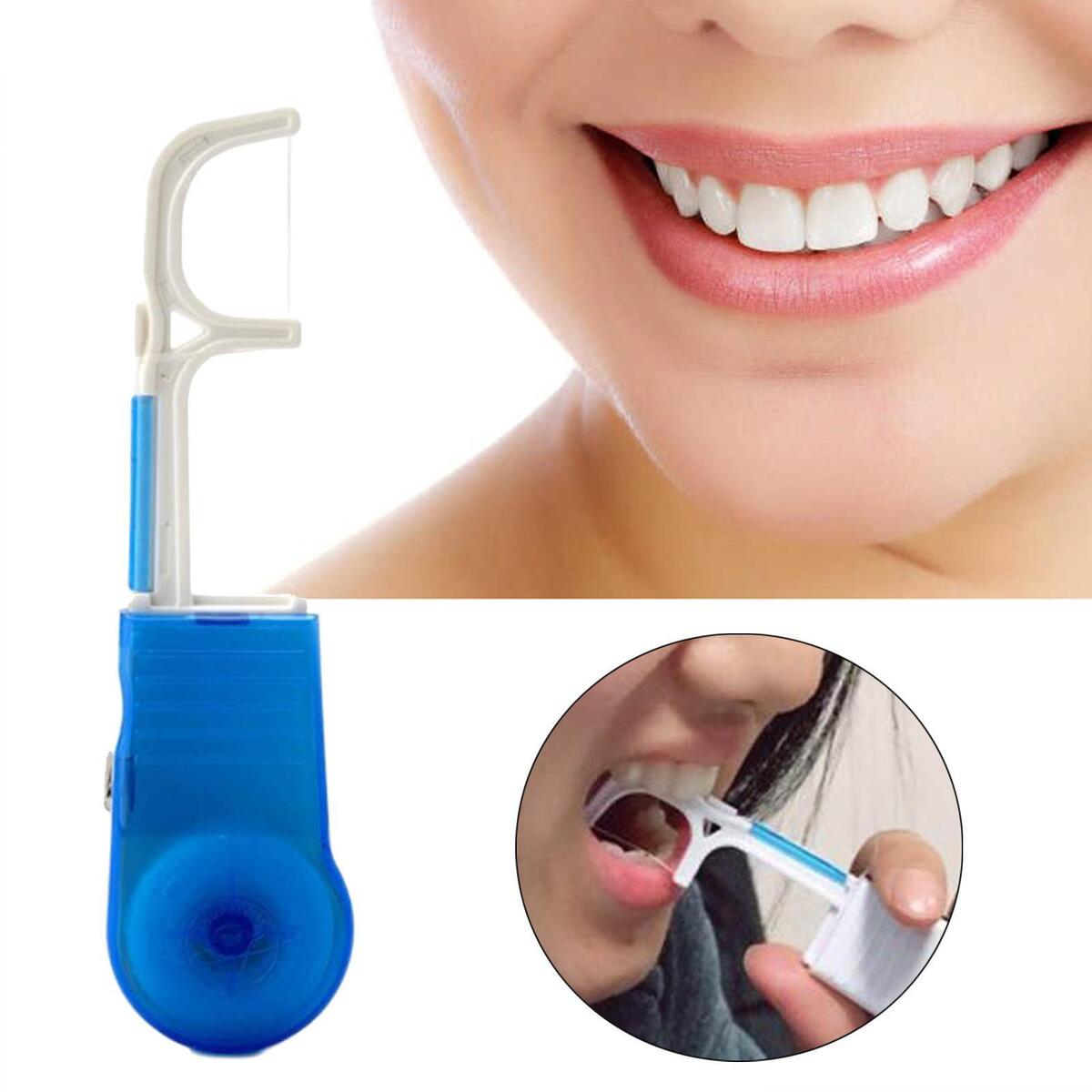 Floss Holder, Replacement Rack with 30M Floss Built in Wire Flosser Replaceable