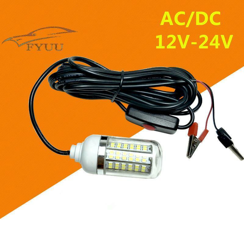 Underwater 108 Green LED Fishing Light Submersible Fishing Lamp 360 Degree View