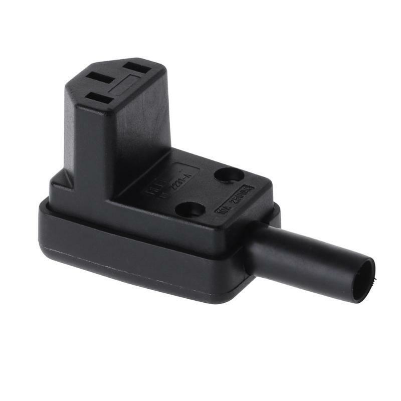 90 Degree Angled IEC 320 C13 Female Plug AC 10A  250V Power Cord Cable Connector