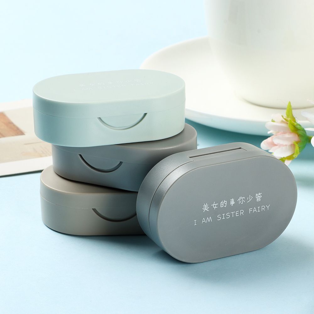 Lovely Colorful Contact Lenses Box Mini Square Contact Lens Case with Mirror