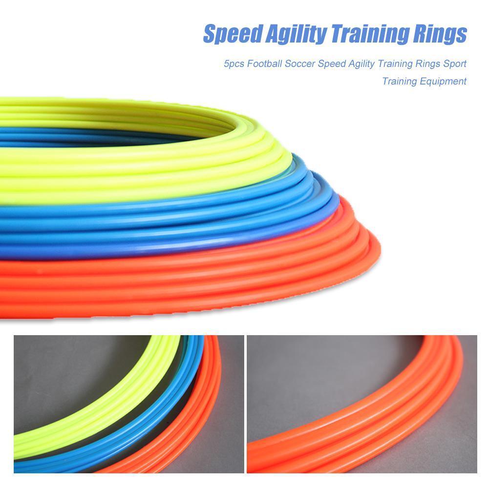 5pcs Football Soccer Speed Agility Rings Sport Training Equipment (30cm)