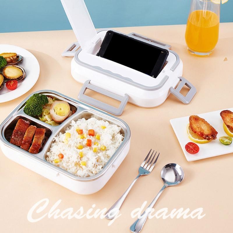 Removable Stainless Steel Portable Food Warmer Multifunctional Fork Spoon Box