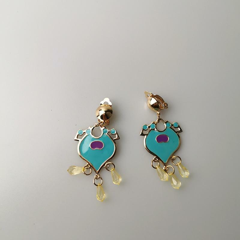 Women Jasmine Headband Earrings Pendant Jewelry Set Dress Up Princess Costume