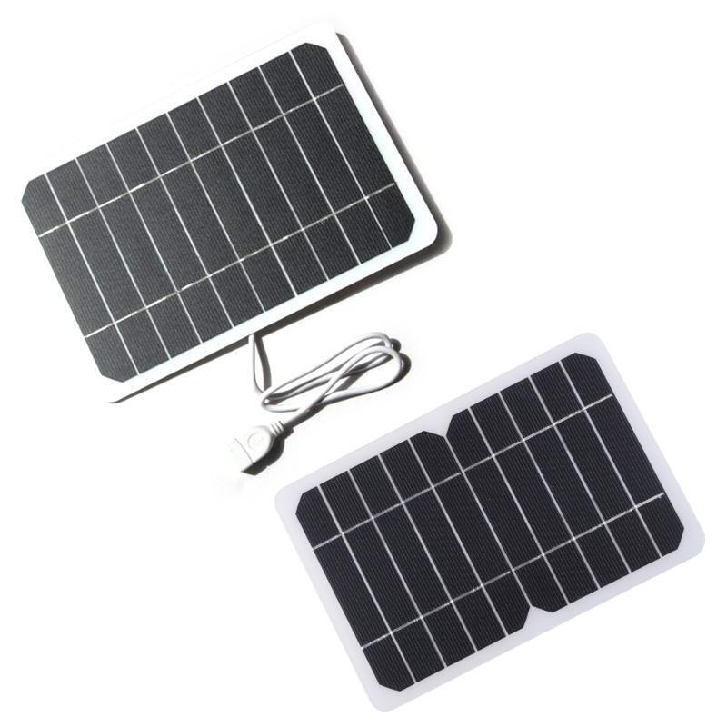 5W 5V Portable Solar Panel Dual USB Output Port Panel Outdoor Fexible Charger