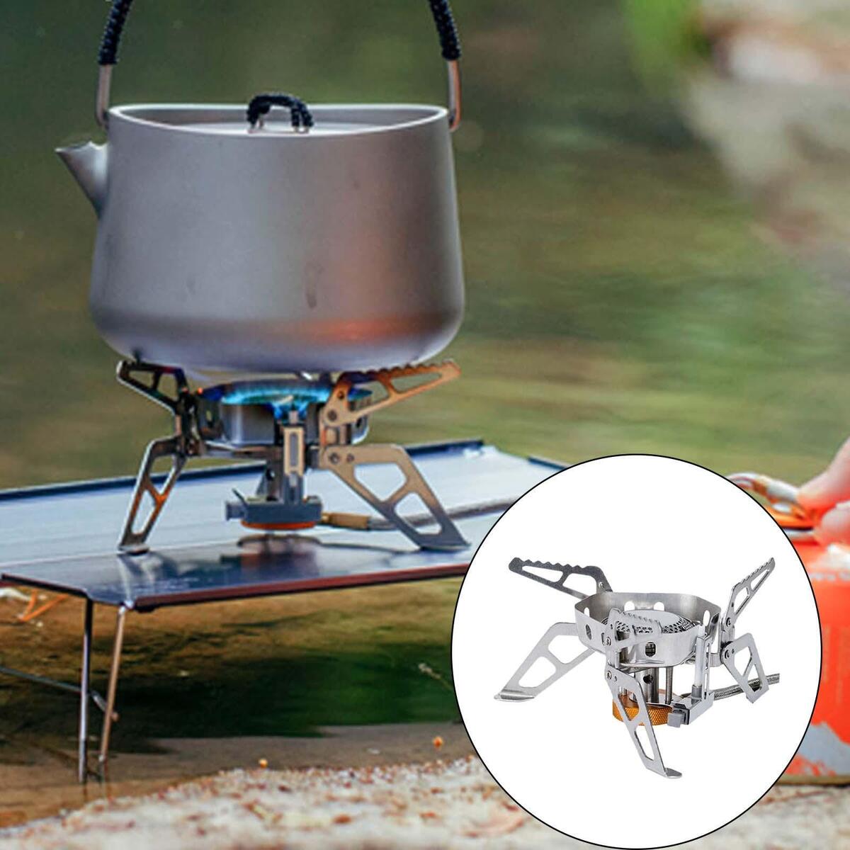 2600W Camping Gas Stove Windproof Camp Stove for Outdoor Backpacking Travel