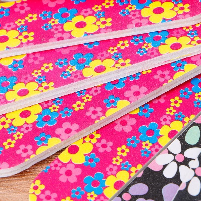 1PC Double Side Round Shape Nail Files Sanding Manicure Tools Nail Art Tips New
