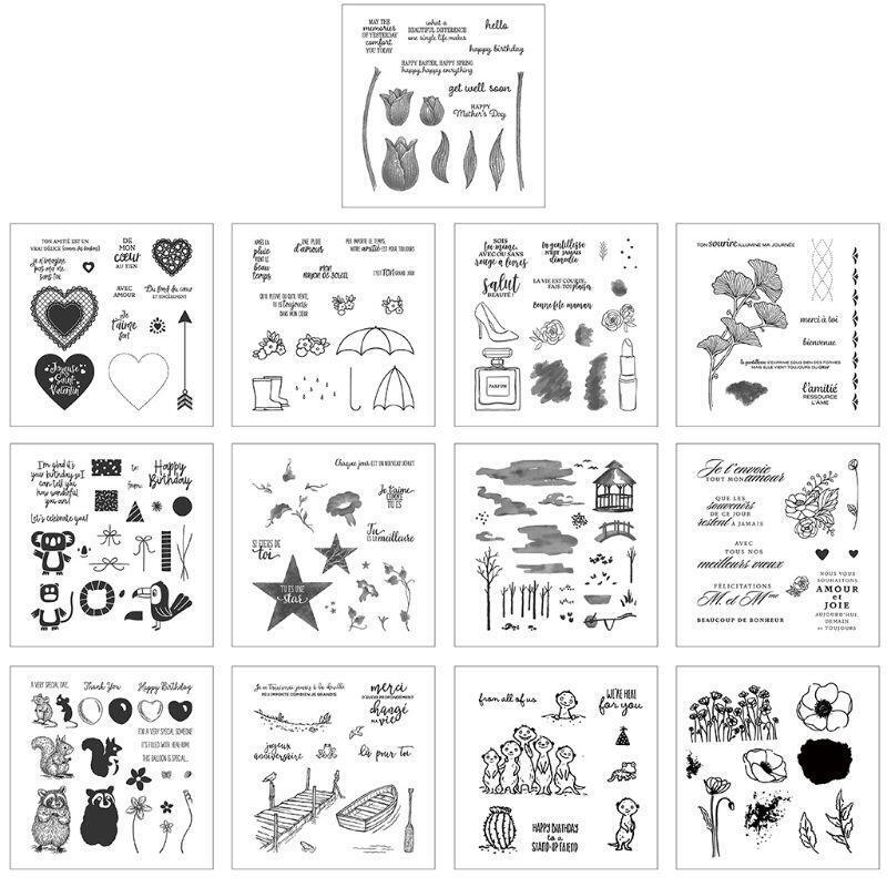 Squirrel Raccoon DIY Silicone Clear Stamp Cling Seal Scrapbook Embossing Album