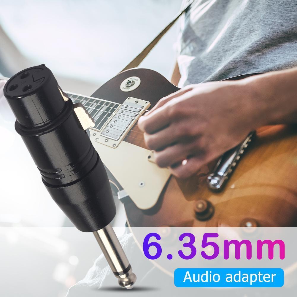 6.35mm Mono Male to XLR 3pin Female Converter Audio Plug Adapter Connector