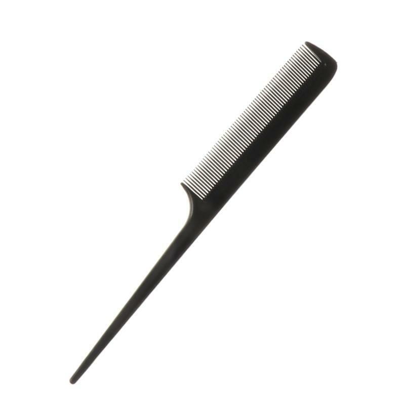 10Pcs Black Pro Salon Hair Styling Hairdressing Plastic Barbers Brush Combs Set