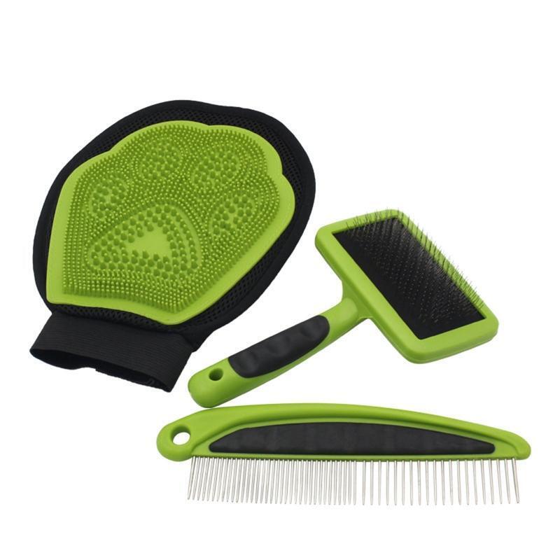 3 Pieces Dog Grooming Brush Set Effective Hair Removal Pet Hair Comb Puppy Gift