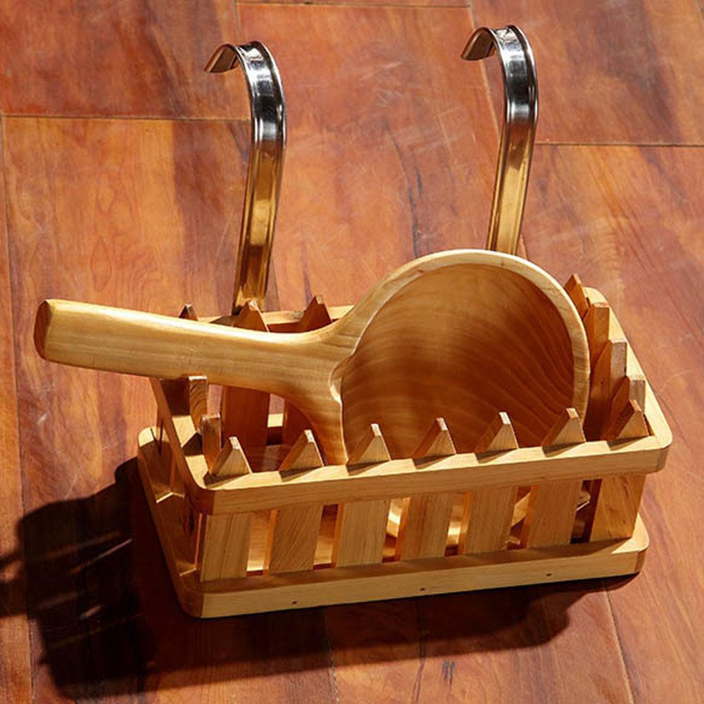 Handmade Wooden Ladle Water   for Bath Spa Sauna Foot Massage Soaking