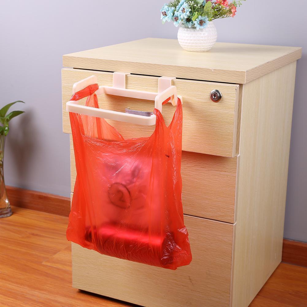 Portable KGarbage Trash Bag Holder Incognito Cabinets Cloth Rack(Beige)