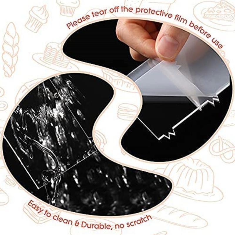 8 Pcs Clear Cake Smoother Scraper Kit Icing Frosting Cake Decorating Comb Tool