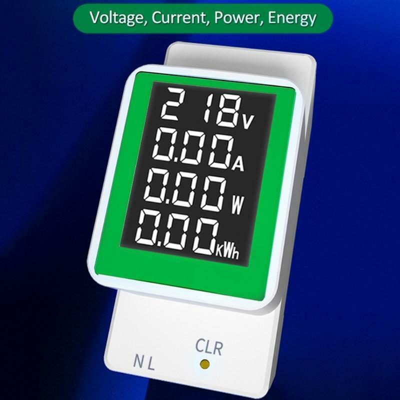 Multimeter Volt Amp Watt Meter Electric Energy Monitor LED Display Indoor