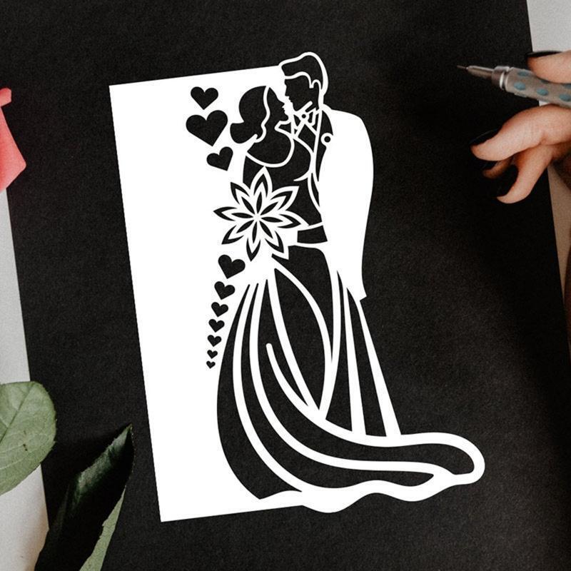 Valentine's Day Bride Groom Metal Cutting Dies Stencil DIY Scrapbook Album Card