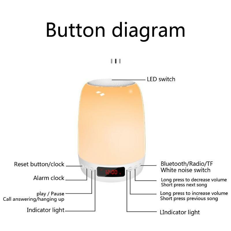 5.1 Alarm Clock Speaker Stereo Loudspeaker for Office Home Bedroom Women Men Kid