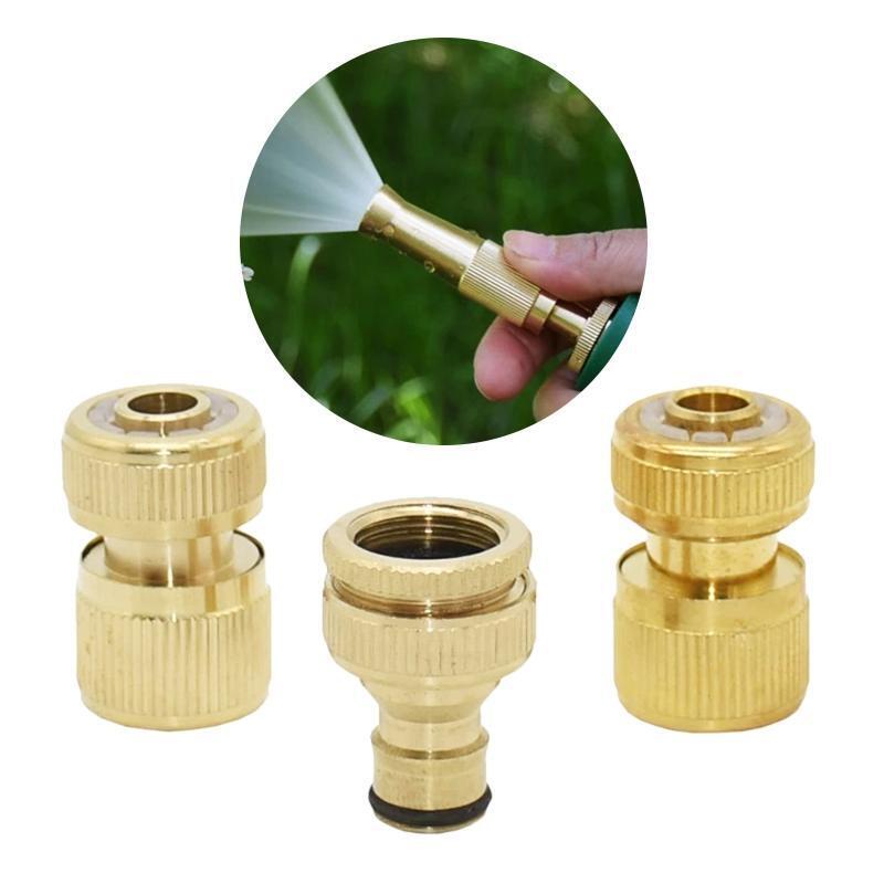 3Pcs Garden Hose Quick Connectors 1/2 in Brass Fittings Male Female Value Pack