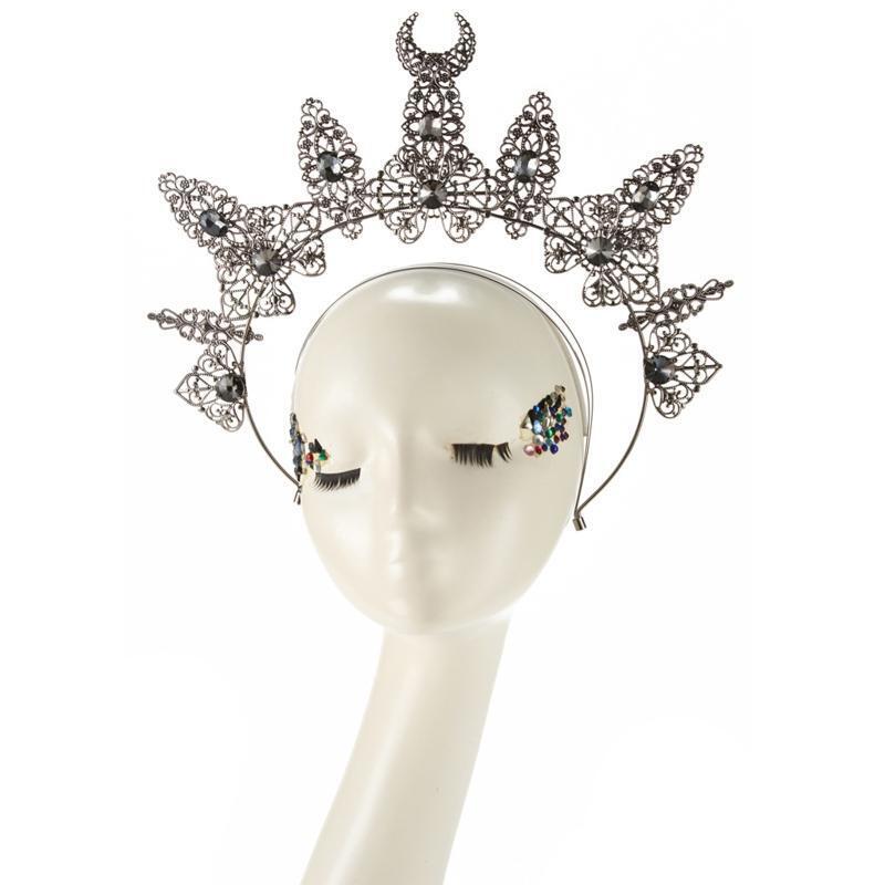 Lolita Halo Crown Headband For Women Baroque Tiara Crown Mary Halo Crown
