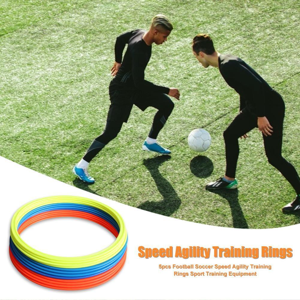 5pcs Football Soccer Speed Agility Rings Sport Training Equipment (30cm)