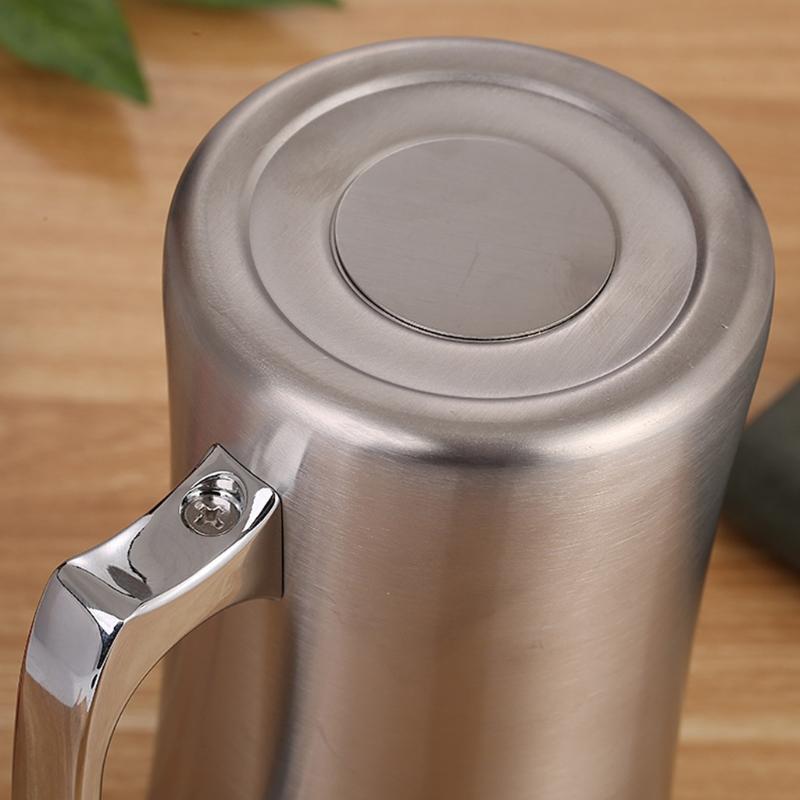 Double-Layer Thickened Vacuum Insulated Beer Mug Creative Single Handle Bottle