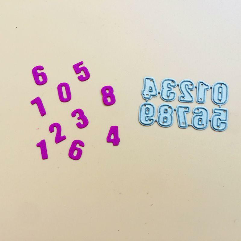 Numbers Metal Cutting Dies Stencil Scrapbooking DIY Album Stamp Paper Emboss