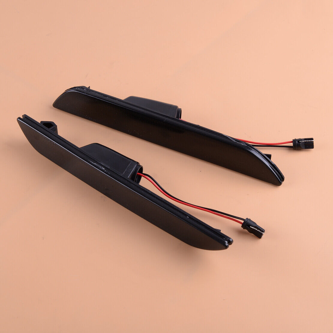 2pcs Fit For Ford Mustang Smoke LED Strip Rear Bumper Side Marker Lights li
