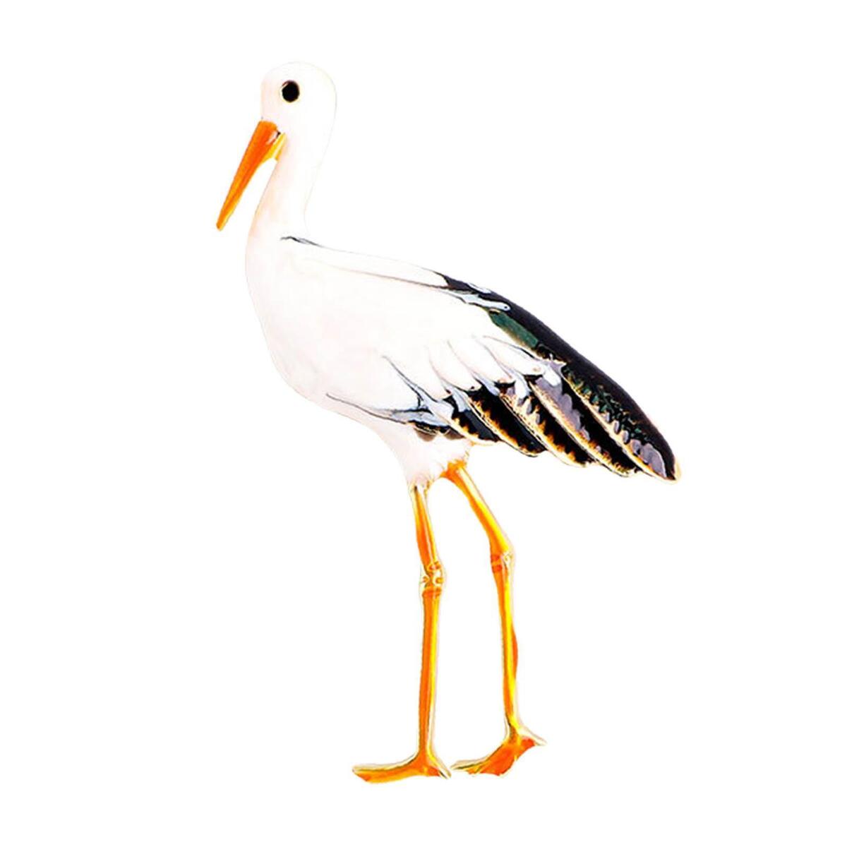 Crane  Brooch  Accessories Unique Jewelry for Business suits Hat