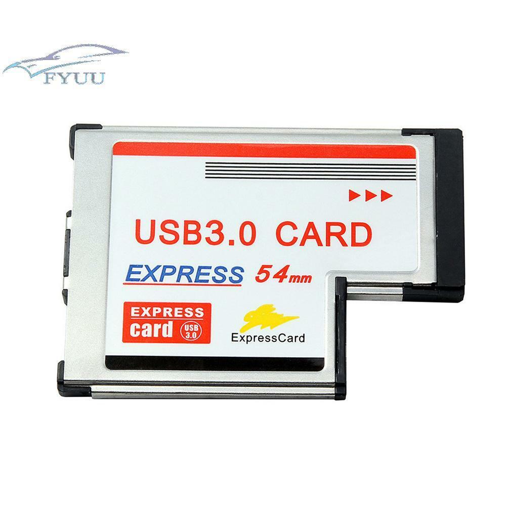Express Card Expresscard 54mm to 2 Port USB 3.0 Adapter For Laptop NEC Chip New