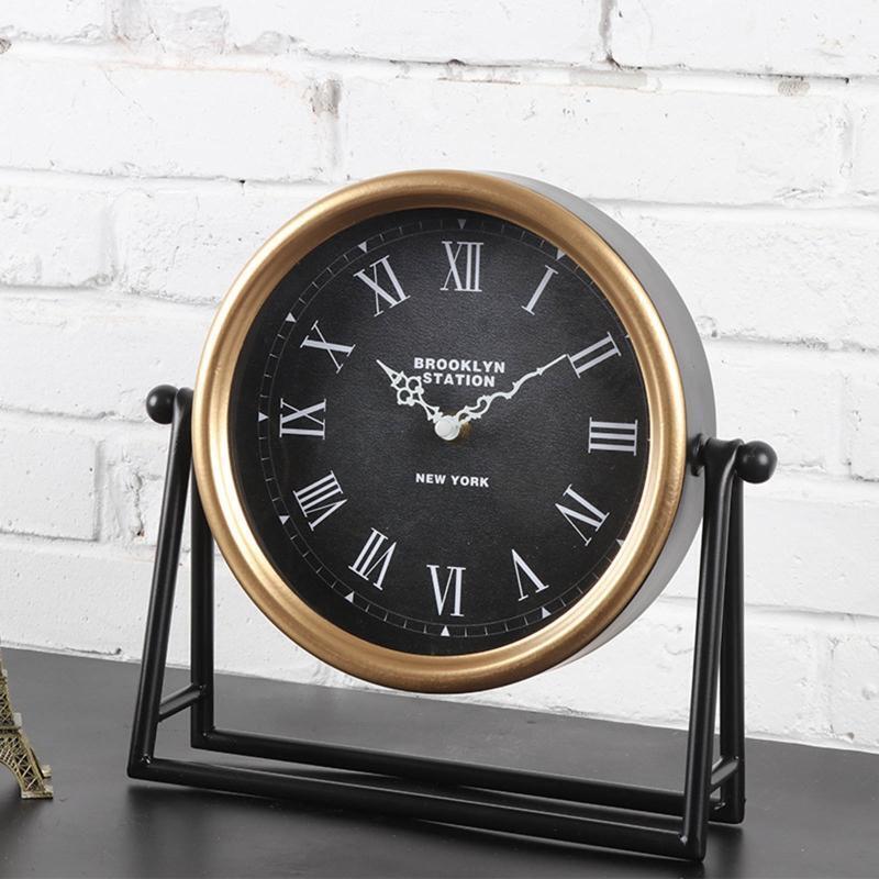 Living Room Desk Clock Home Ornaments Desk Alarm Clock Desktop Clocks For Office