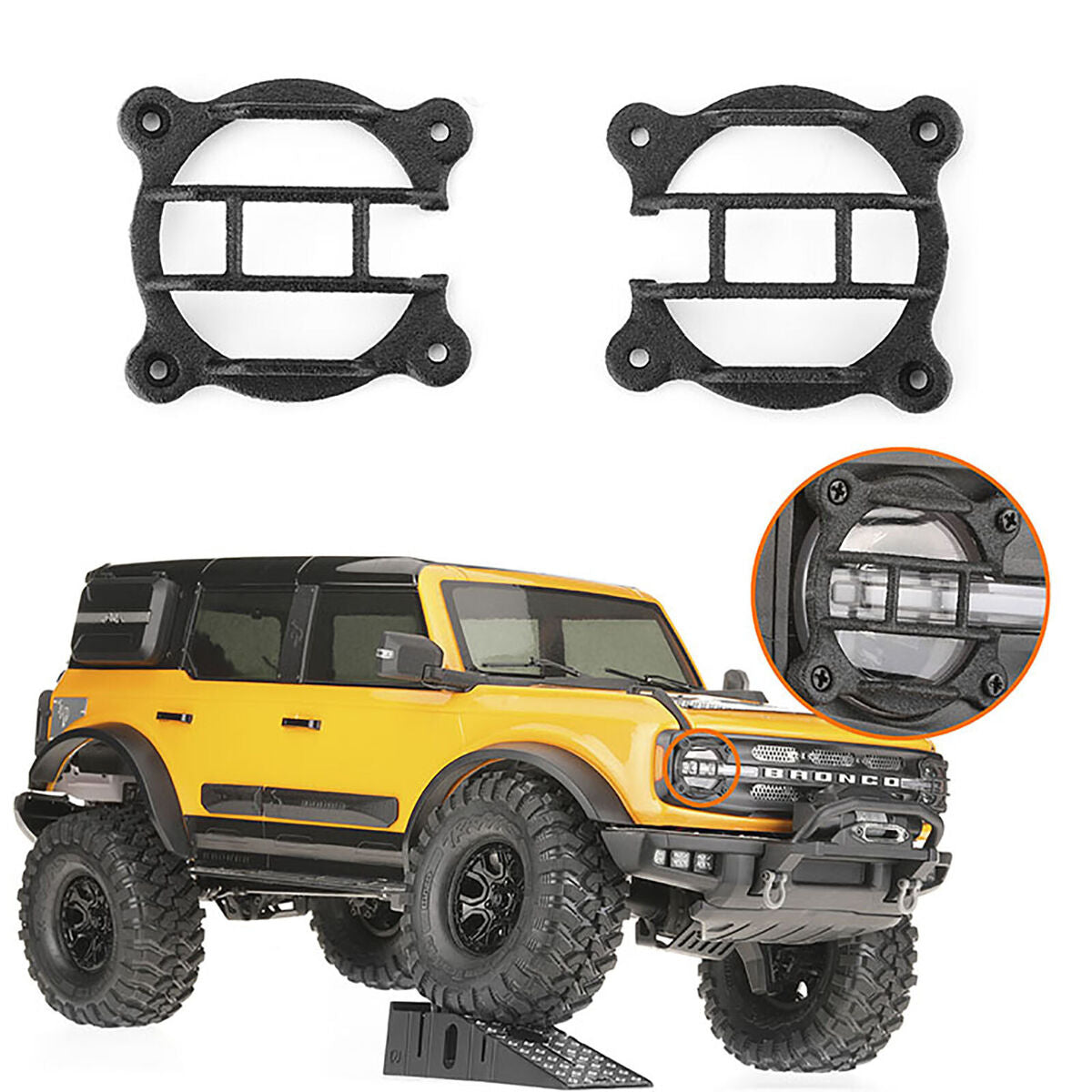 Front Headlight Lamp Cover Frame for TRX-4 TRX4 New Bronco 1/10 RC Car Parts ##
