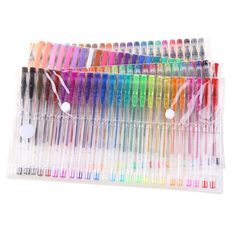 100 Color Marker Gel Pen Glitter Metallic Pastel Color No Duplicates Drawing Pen