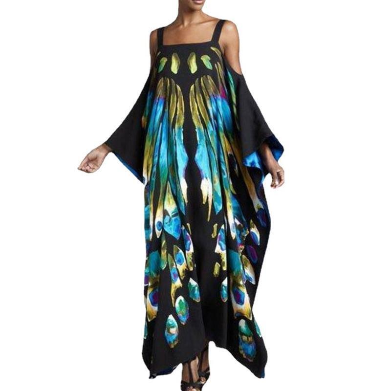 Kaftan Dresses Cover Up for Swimwear Women Plus Size Print Caftan Resort Dress
