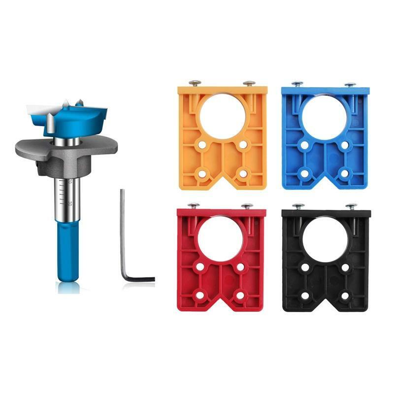 Forstner Drill Guide 35mm Hinge Drilling Jig for Cabinet Wood Process DIY Tool