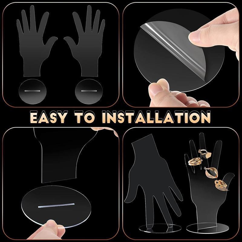 Jewelry Display Holder Acrylic Hand Ring Holders for Home Show Organization