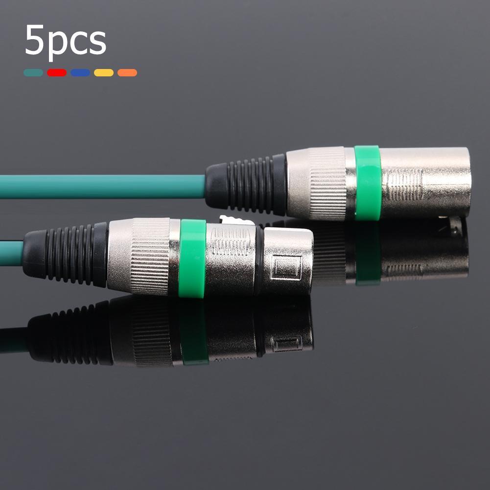 5pcs 3Pin XLR Cable Male to Female Foil+Braided Shielded Audio Cable (1.8m)