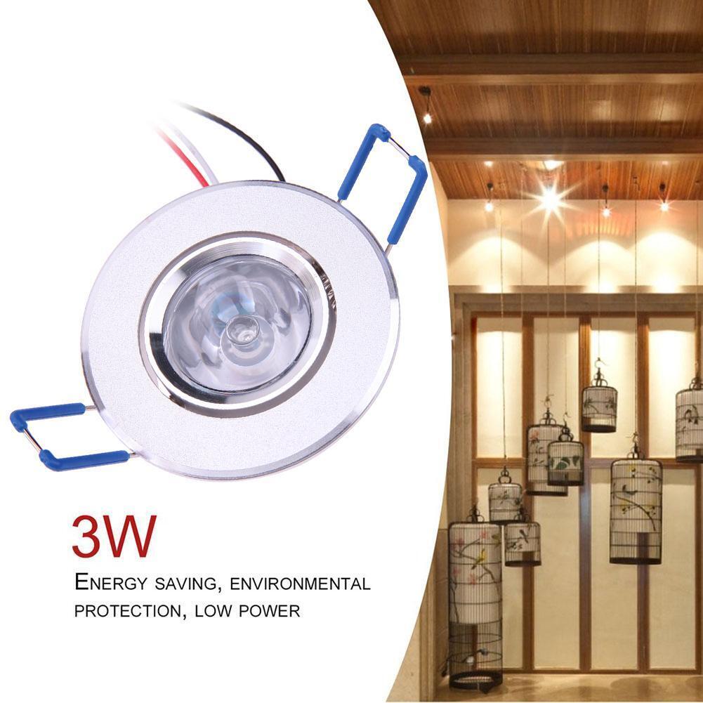 3W RGB Downlight AC85-265V Ceiling Light Lamp Spot Light w/ Remote Control
