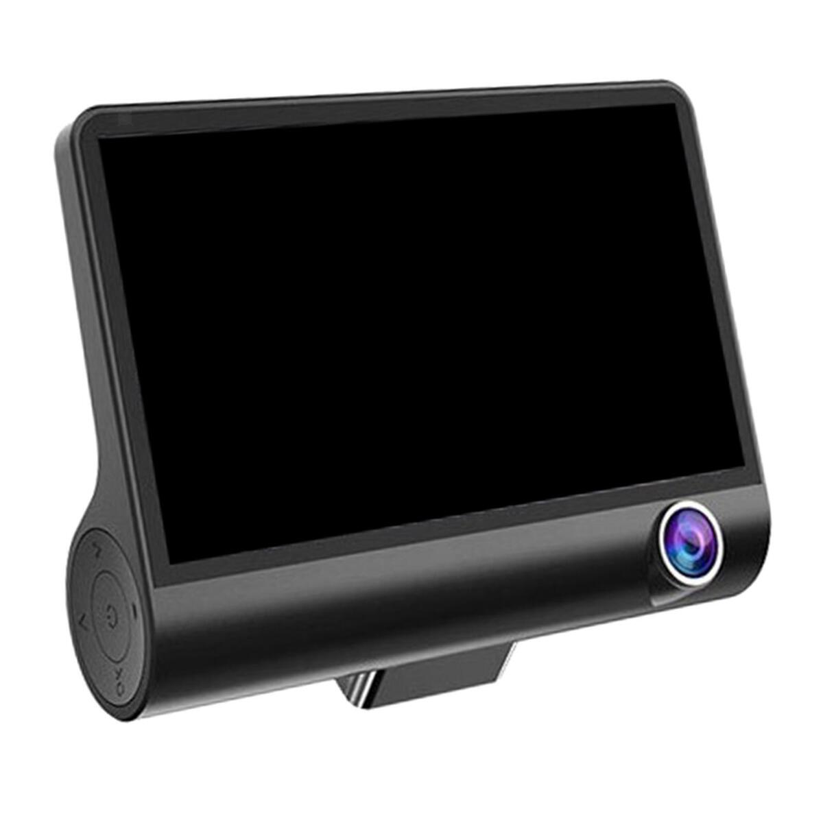4'' HD 3 Lens Car Vehicle DVR   Cam Recorder w/ Rearview Camera 720P
