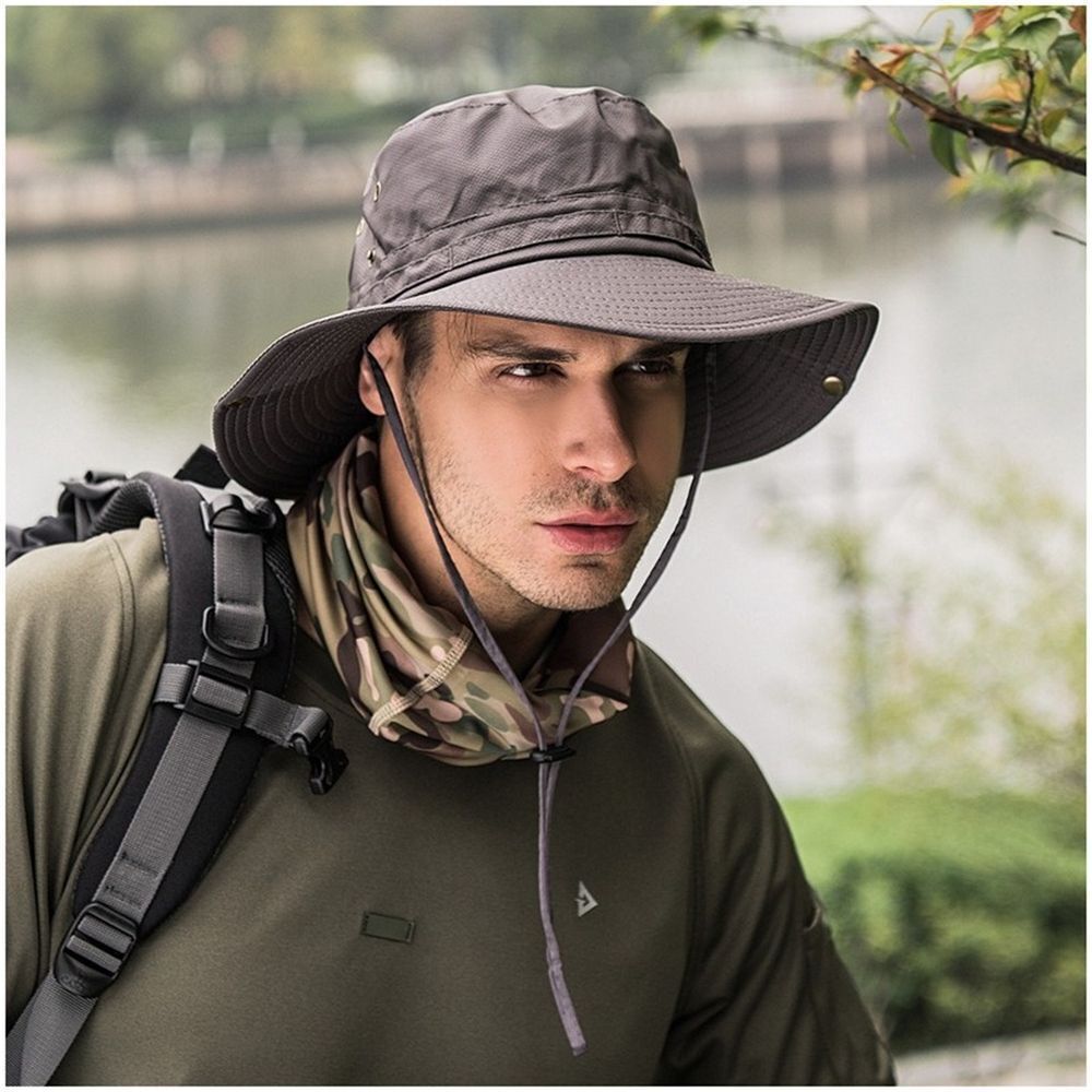 Flap Cap Cycling Cotton Anti-UV Sun Cap Fisherman's Hat Hiking Cap Fishing Hat