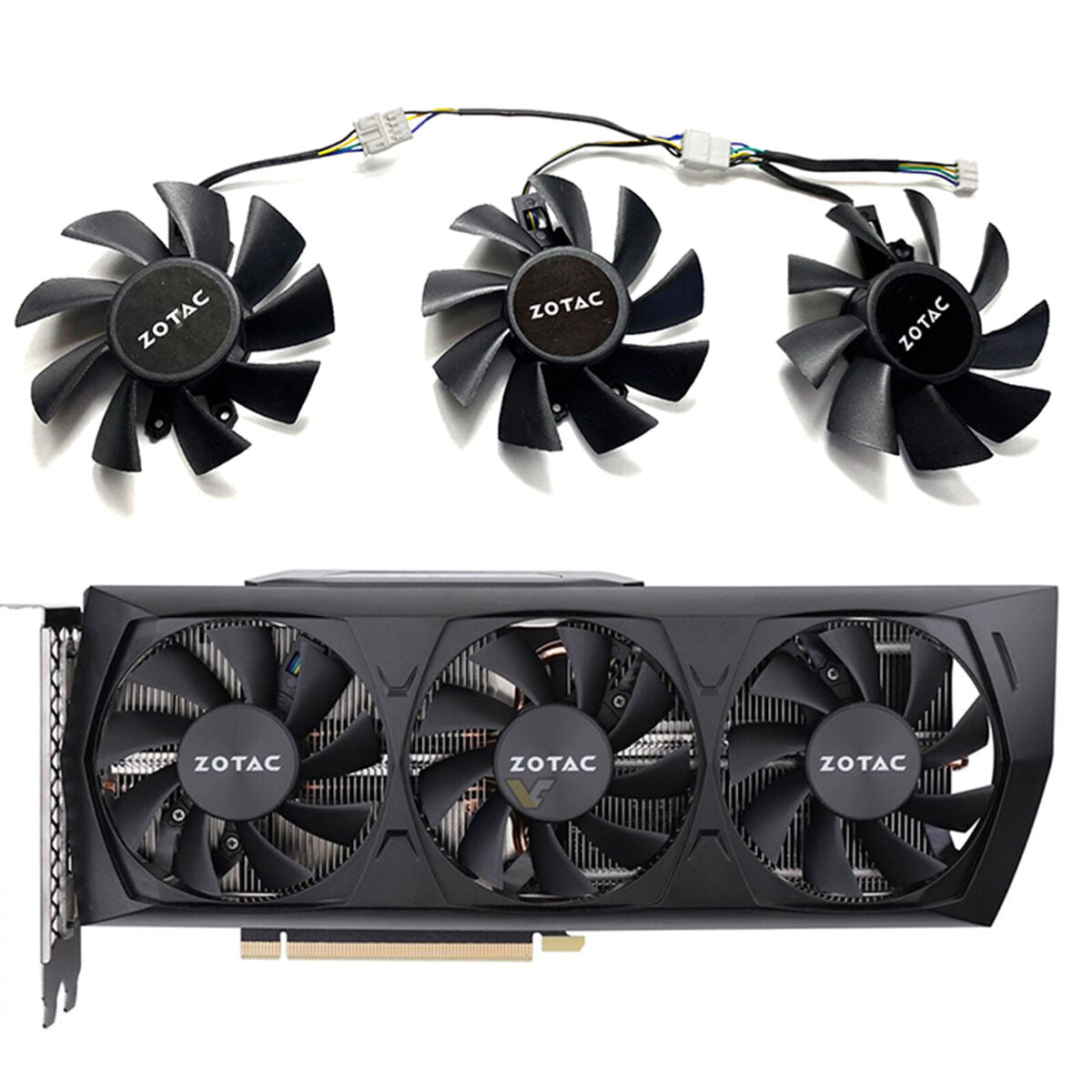 1Pair Of Cooling Fans for ZOTAC RTX3060 3060ti Thunderbolt GE PRO Graphics Card