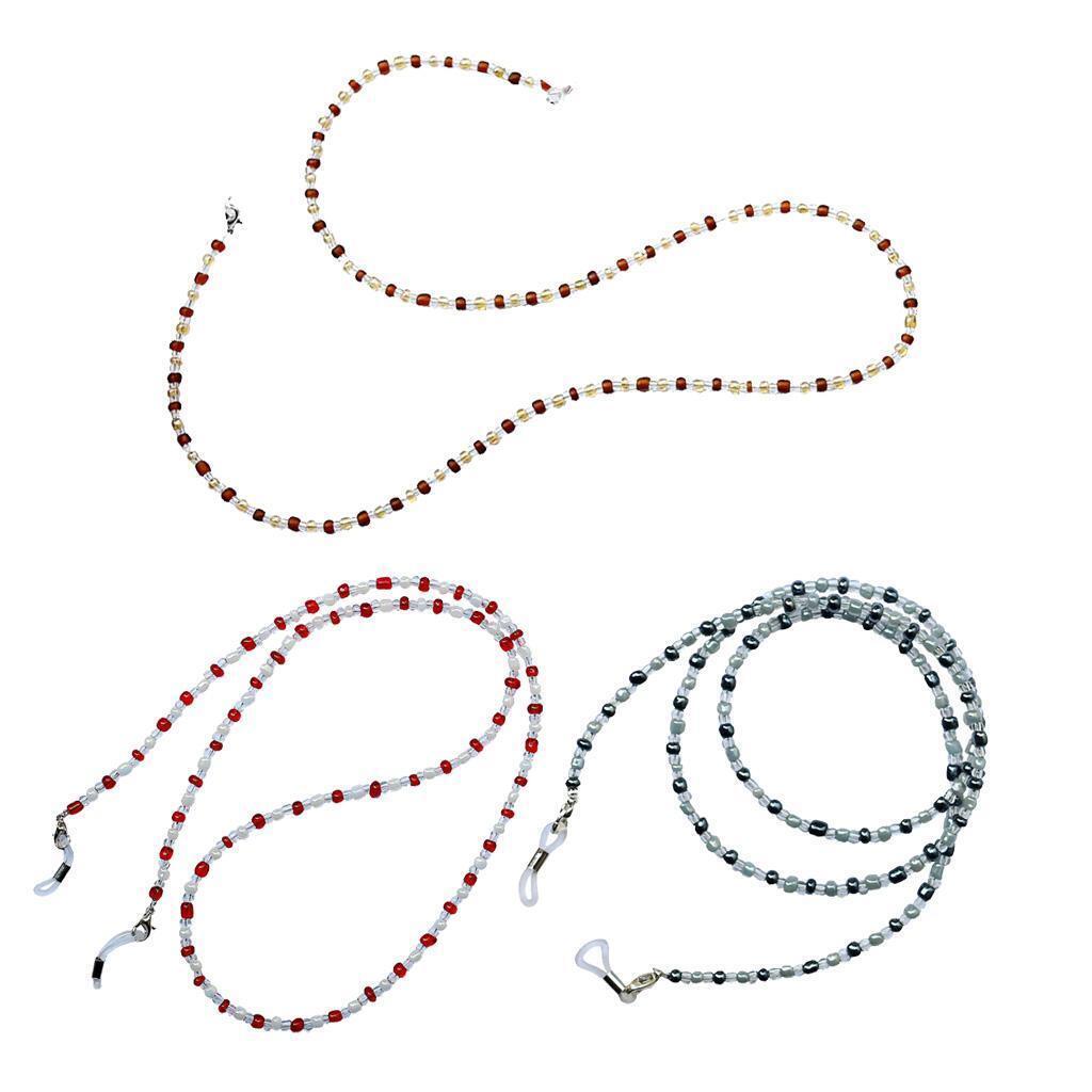 3 Pieces Eyeglass Necklace Exquisite Sunglasses Spectacles Chain Cord Holder