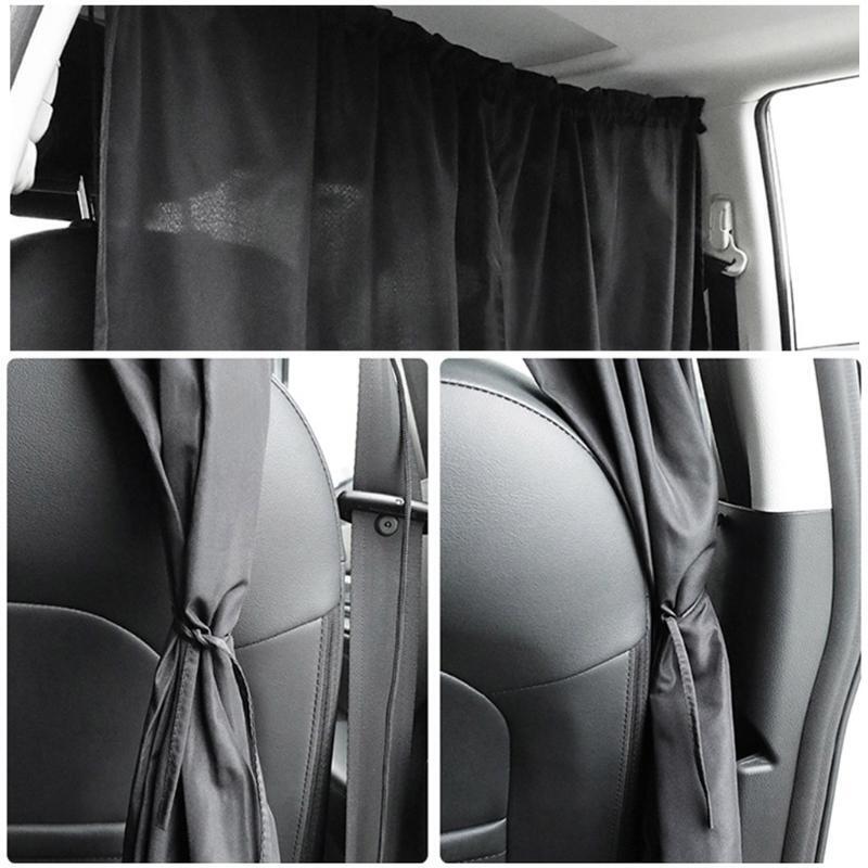Universal Car Front and Rear Partition Curtains Side Window Shade for Camping
