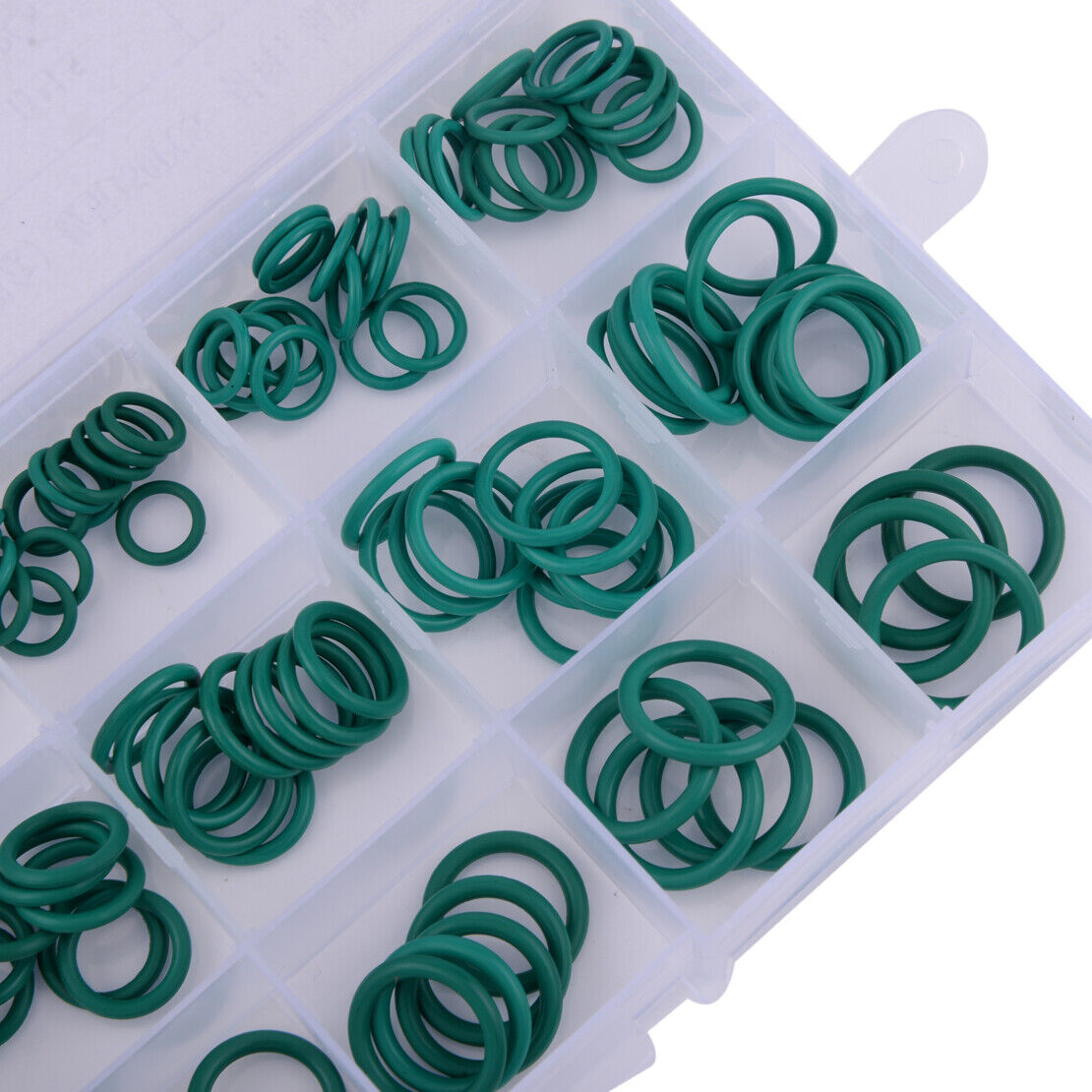 150 Green FKM Rubber O-Ring Assortment Set Gasket Automotive Seal Kit 15 Size Li