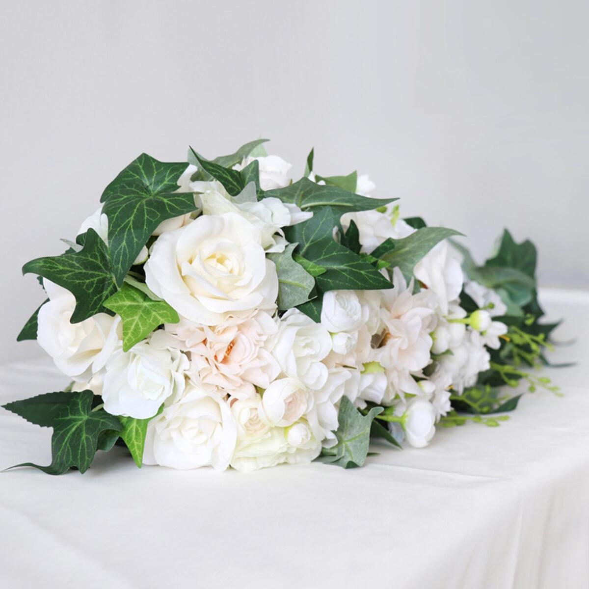 Wedding Bouquets Waterfall Flowers Handmade for Anniversary Bridal Shower