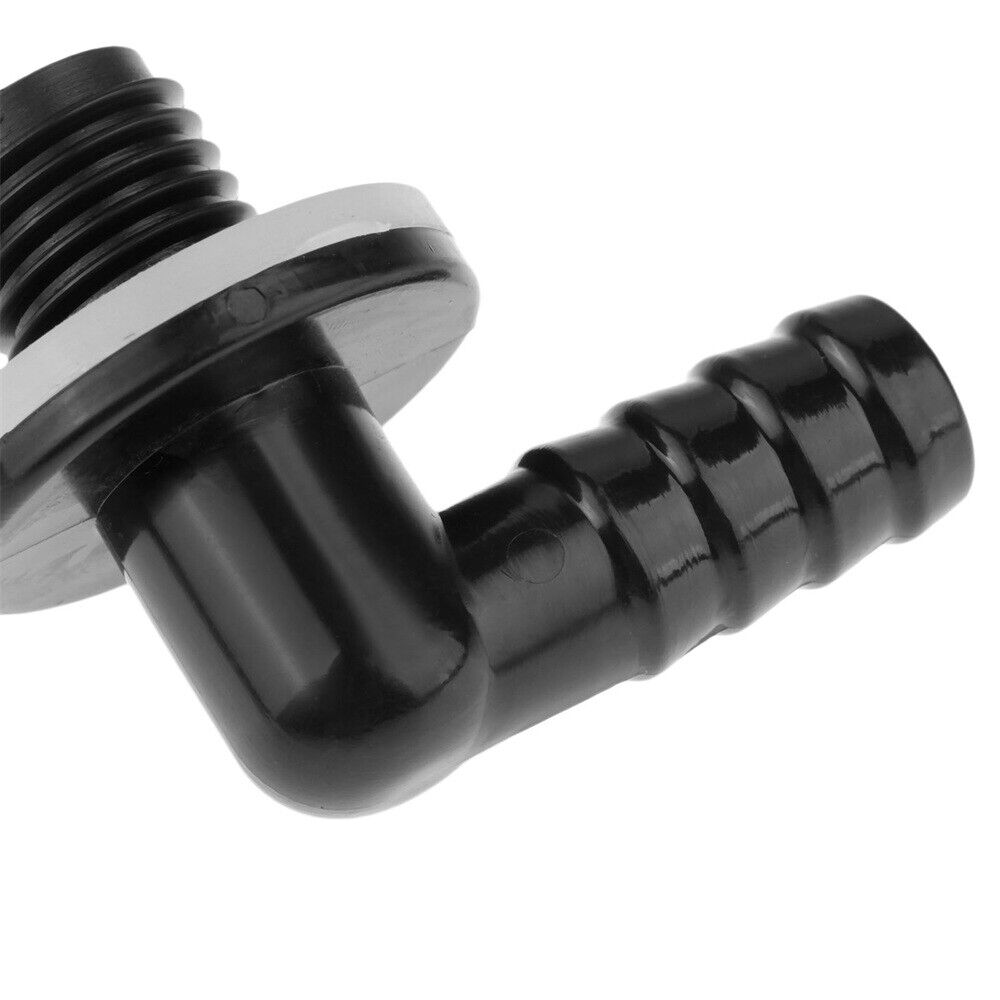 New 1pc Plastic Aquarium Drainage Connector for Fish Tank Dia 1.1cm Black