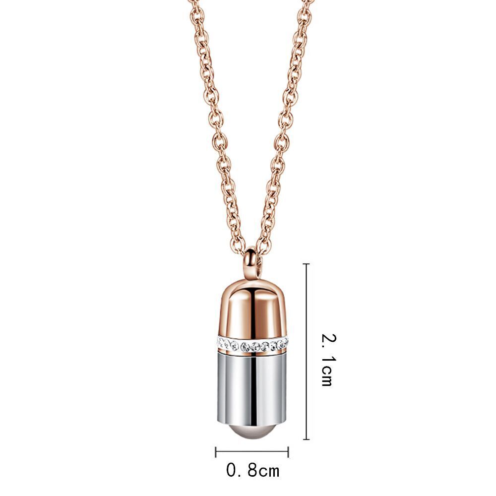 Memory Chain Necklace I Love You Capsule Projection Pendant 100 Languages
